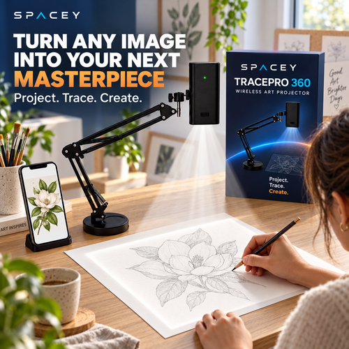 SPACEY TracePro 360° Wireless Art Projector