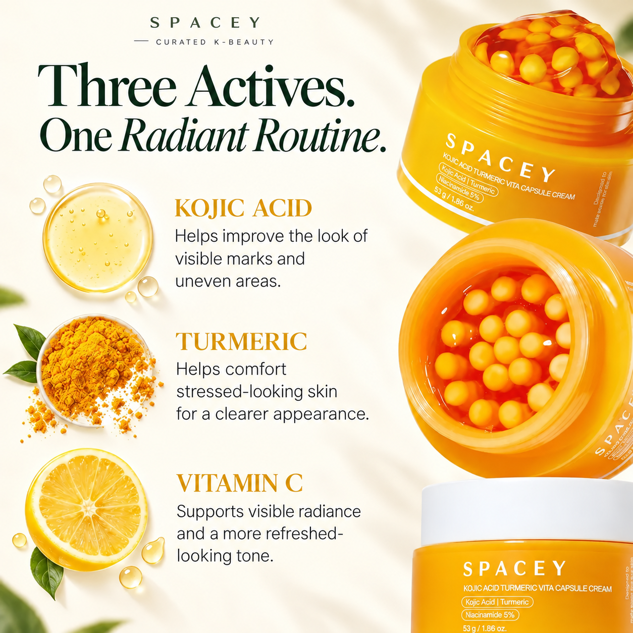 Spacey Kojic Acid + Turmeric Vita Capsule Cream